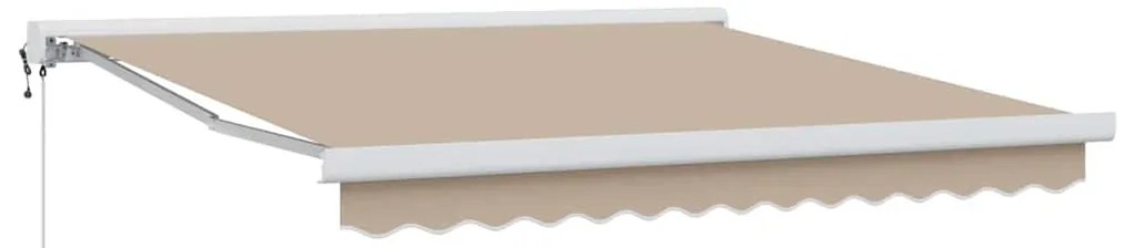 vidaXL Αντιανεμικό Μπεζ 350 x 250 x 165 εκ. Πολυεστέρας και Αλουμίνιο