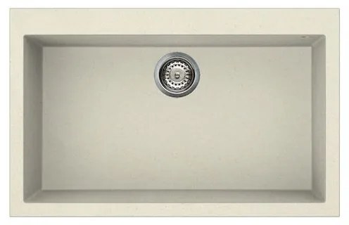 Elleci Quadra 130 Ένθετος Νεροχύτης κουζίνας Bianco Antico 62 79x50cm