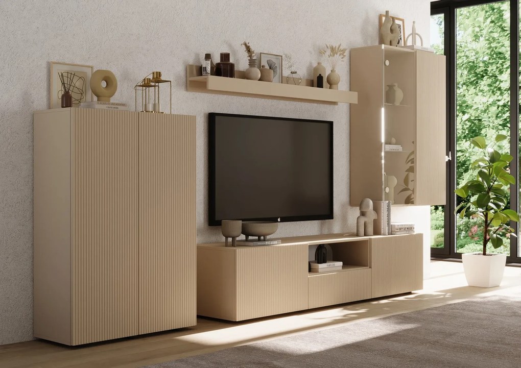 Έπιπλο Τηλεόρασης Ανθρακί Οξειδωμένο 121x43x57