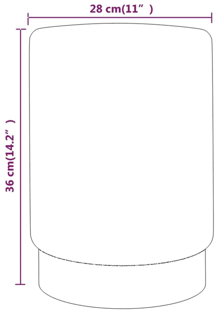 vidaXL Σκαμπό Ανοιχτό Γκρι / Χρυσό Βελούδινο 28 x 36 cm