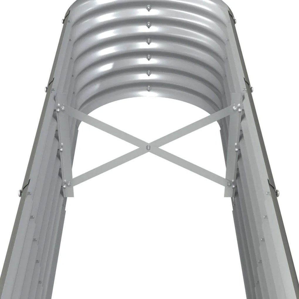 vidaXL Ζαρντινιέρα Γκρι 332x40x36 εκ. Γαλβανισμένος χάλυβας