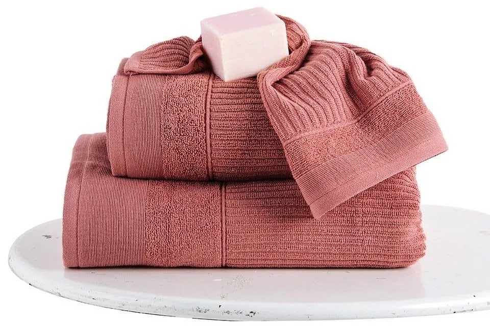 Πετσέτα Thomas Dusty Pink Sb Home Προσώπου 50x90cm 100% Cotton