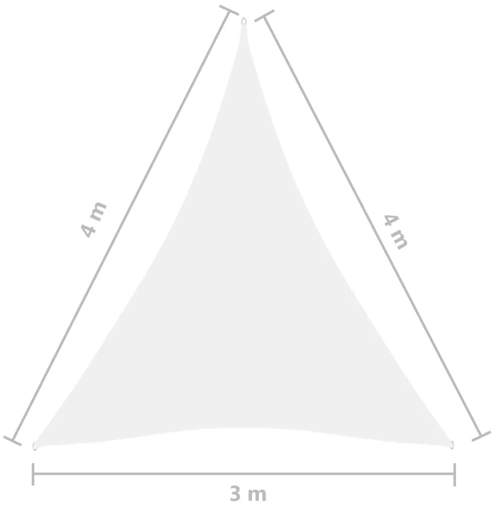 Πανί Σκίασης Τρίγωνο Λευκό 3 x 4 x 4 μ. από Ύφασμα Oxford - Λευκό