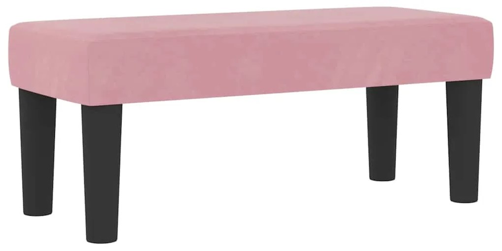 vidaXL Κρεβάτι με ελατήρια με στρώμα Ροζ 90 x 200 cm Βελούδο
