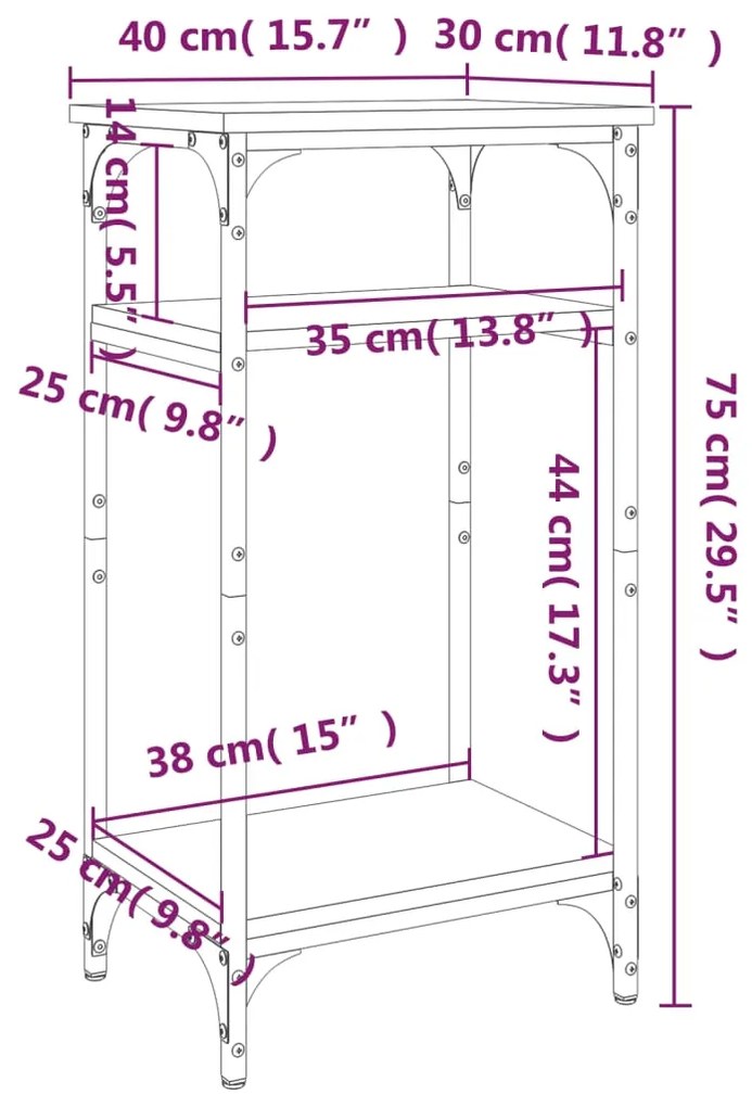 ΒΟΗΘΗΤΙΚΟ ΤΡΑΠΕΖΙ ΜΑΥΡΟ 40 X 30 X 75 ΕΚ. ΑΠΟ ΕΠΕΞΕΡΓΑΣΜΕΝΟ ΞΥΛΟ 825797