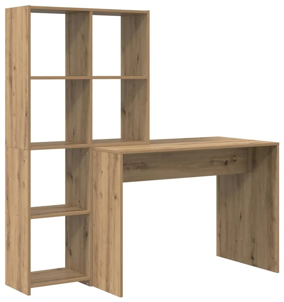 vidaXL Γραφείο artisan δρυς 138.5 x 55 x 143 εκ Επεξεργασμένο ξύλο