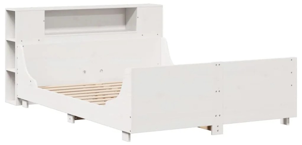 vidaXL Σκελετός Κρεβ. Χωρίς Στρώμα Λευκό 120x190 εκ Μασίφ Πεύκο