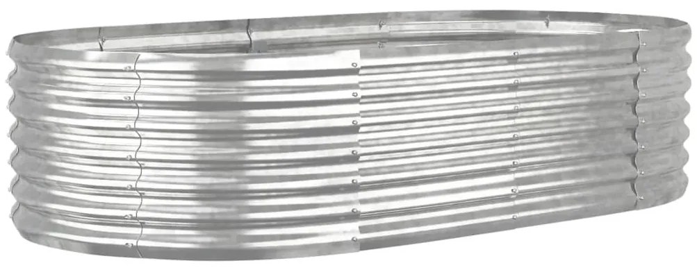 vidaXL Ζαρντινιέρα Ασημί 152x80x36 εκ. Γαλβανισμένος χάλυβας
