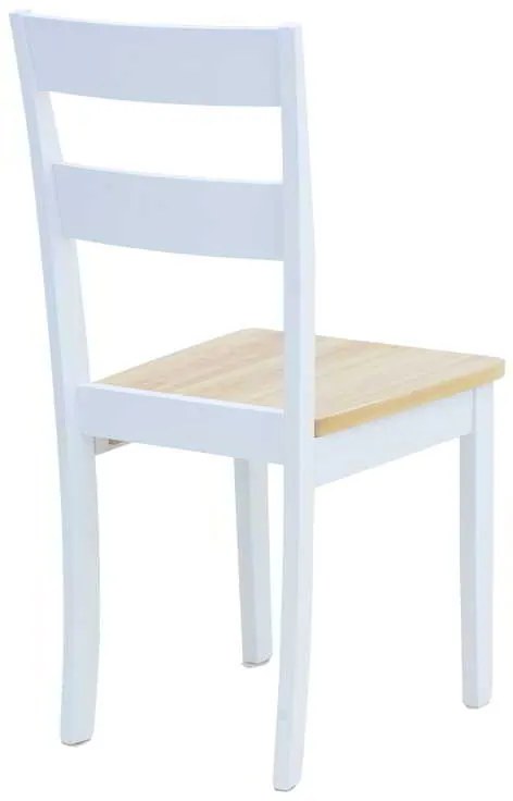 Καρέκλα York pakoworld σε λευκή-φυσική απόχρωση 39.5x47.5x89εκ