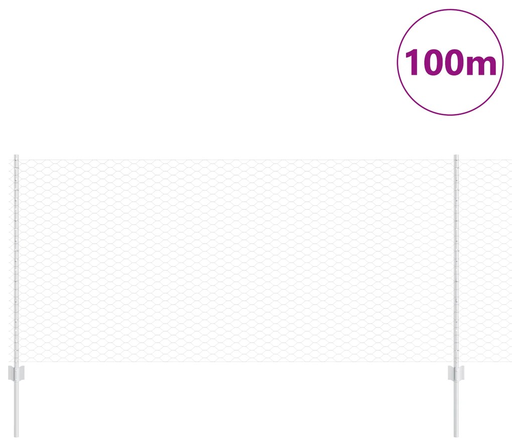 vidaXL Πόλοι Φράχτη 22 τμχ U-Channel 100 εκ. Γαλβανισμένος Χάλυβας