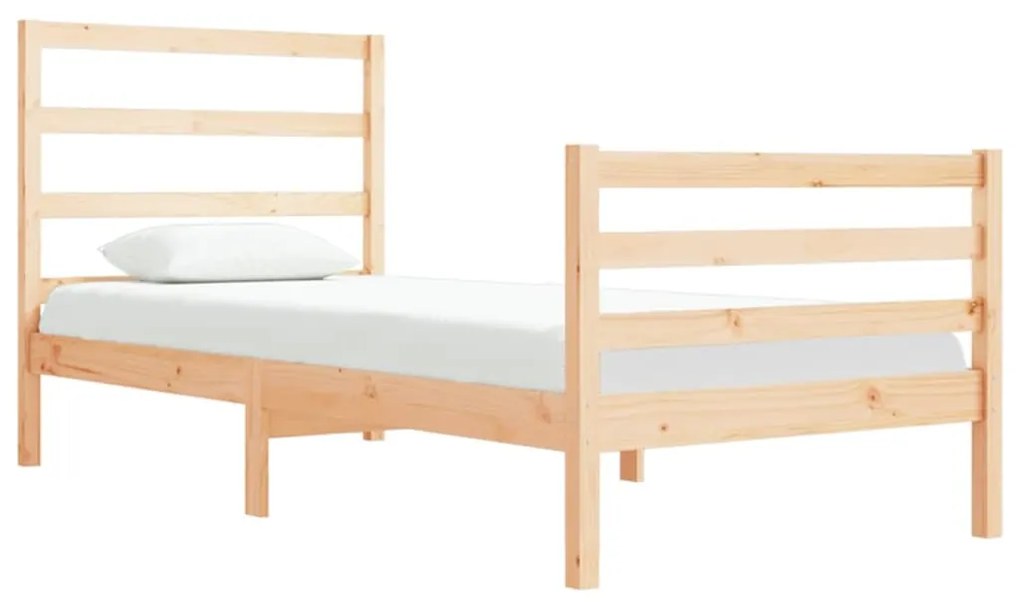 vidaXL Πλαίσιο Κρεβατιού 75x190 εκ. από Μασίφ Πεύκο 2FT6 Small Single