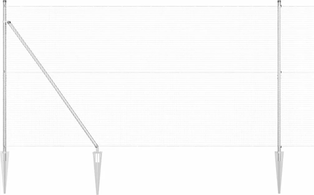 vidaXL Στύλος Περιφράξεων Ασημί