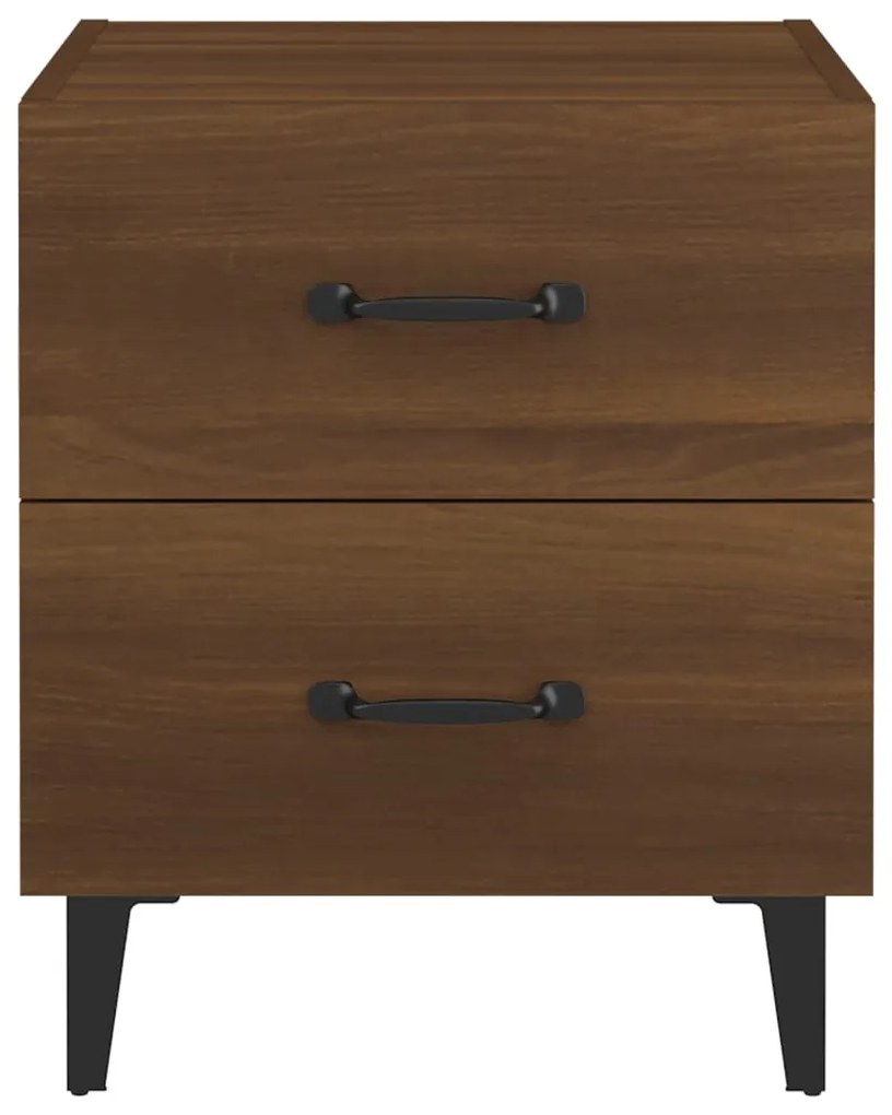 vidaXL Κομοδίνα 2 τεμ. Καφέ Δρυς 40 x 35 x 47,5 εκ.