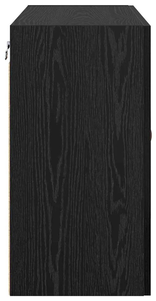 vidaXL Ντουλάπα Τοίχου Μαύρη δρυς 60 x 31 x 60 εκ. Επεξεργασμένο ξύλο