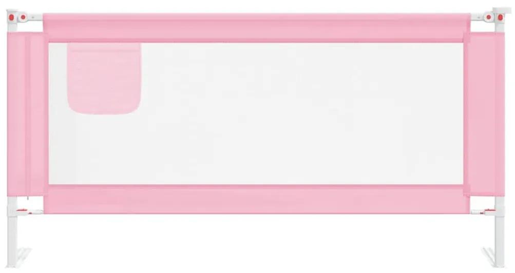 Μπάρα Κρεβατιού Προστατευτική Ροζ 180 x 25 εκ. Υφασμάτινη - Ροζ