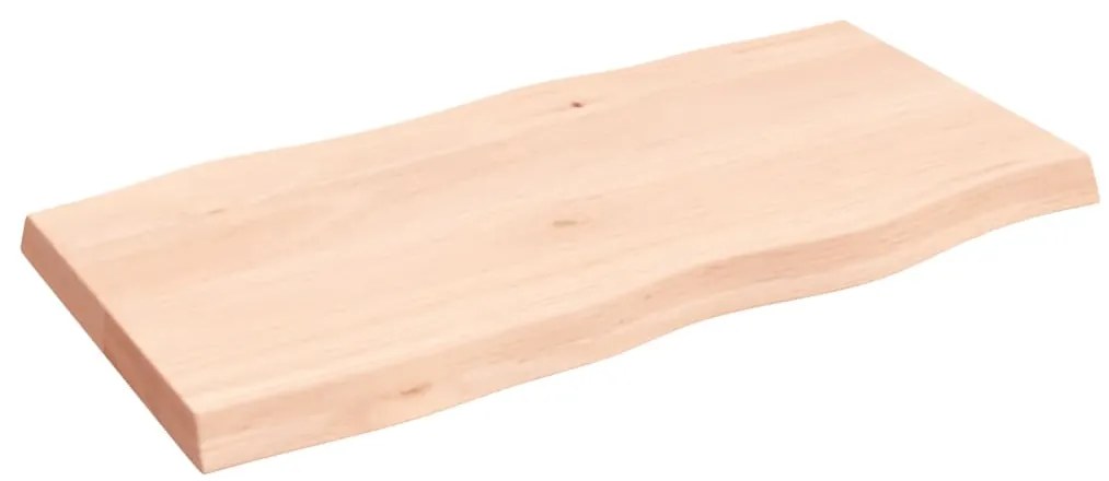 vidaXL Επιφάνεια Τραπεζιού 100x50x(2-6)εκ Ακατέργαστο Μασίφ Ξύλο Δρυός