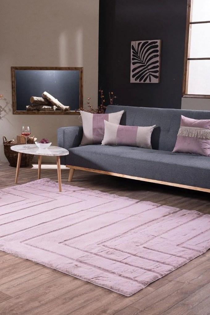 Χαλί Floor 12 Dusty Pink Teoran 160X230cm