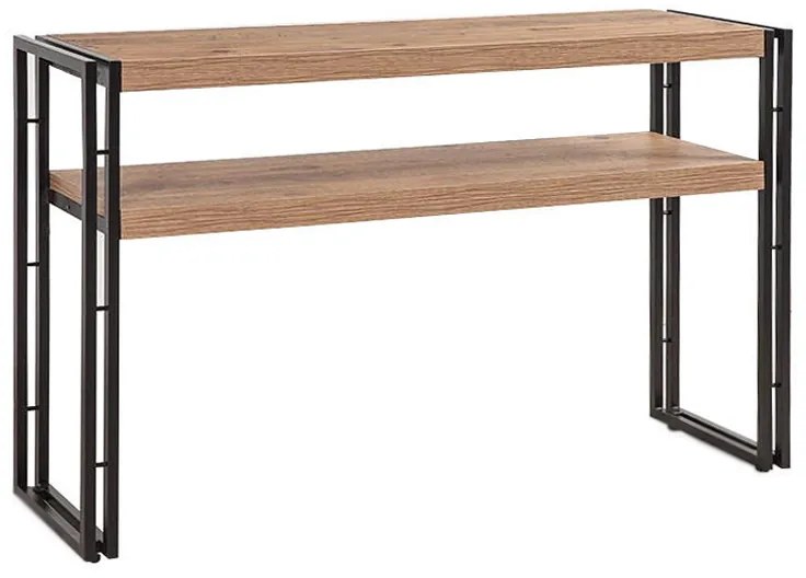 Κονσόλα Atlas Megapap μεταλλική - μελαμίνης χρώμα atlantic pine 140x35x80εκ.