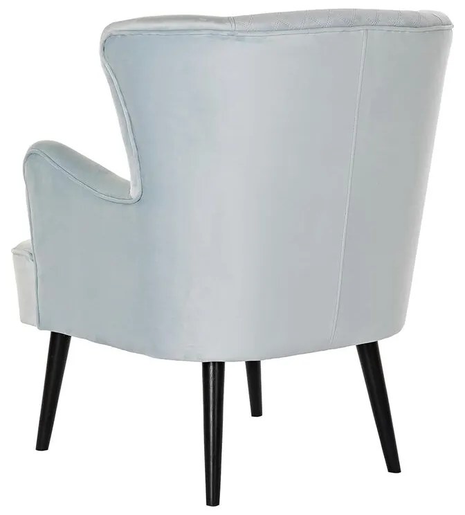 Πολυθρόνα DKD Home Decor Μαύρο Μέταλλο Sky μπλε (76 x 76 x 82 cm)