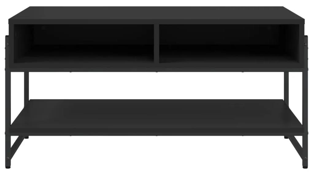 vidaXL Τραπεζάκι Σαλονιού Μαύρο 90x50x45 εκ. Επεξεργασμένο Ξύλο