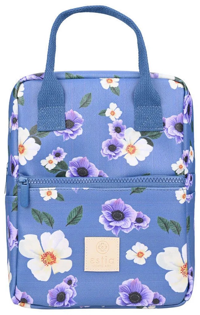 Ισοθερμική Τσάντα Φαγητού 7lt Estia Save The Aegean Garden Blue 01-22624