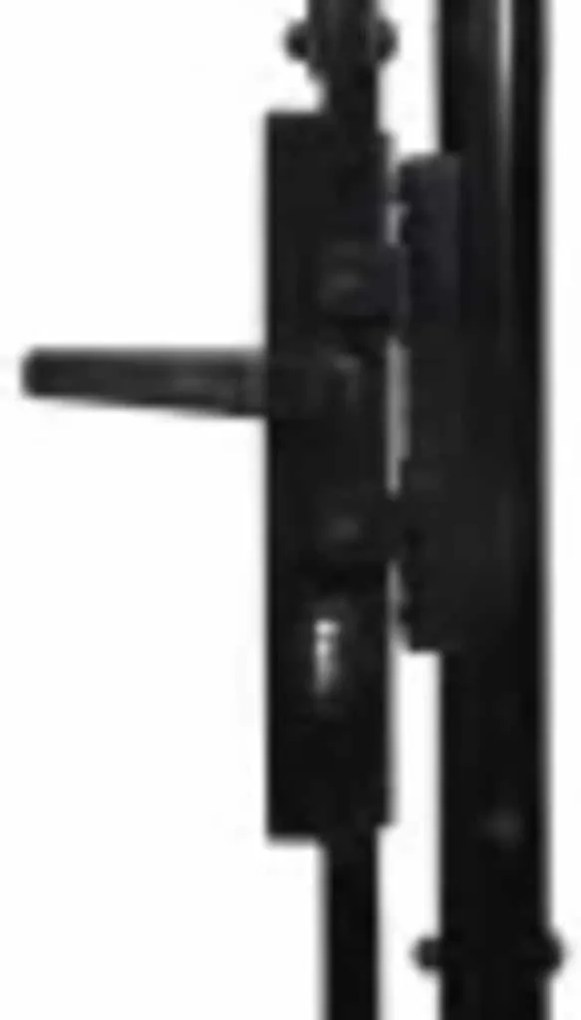 vidaXL Καγκελόπορτα Διπλή με Ακίδες Μαύρη 3 x 1,75 μ. Ατσάλινη