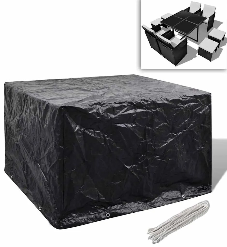 vidaXL Κάλυμμα Επίπλων Κήπου με 8 Κρίκους 113 x 113 x 73 εκ.
