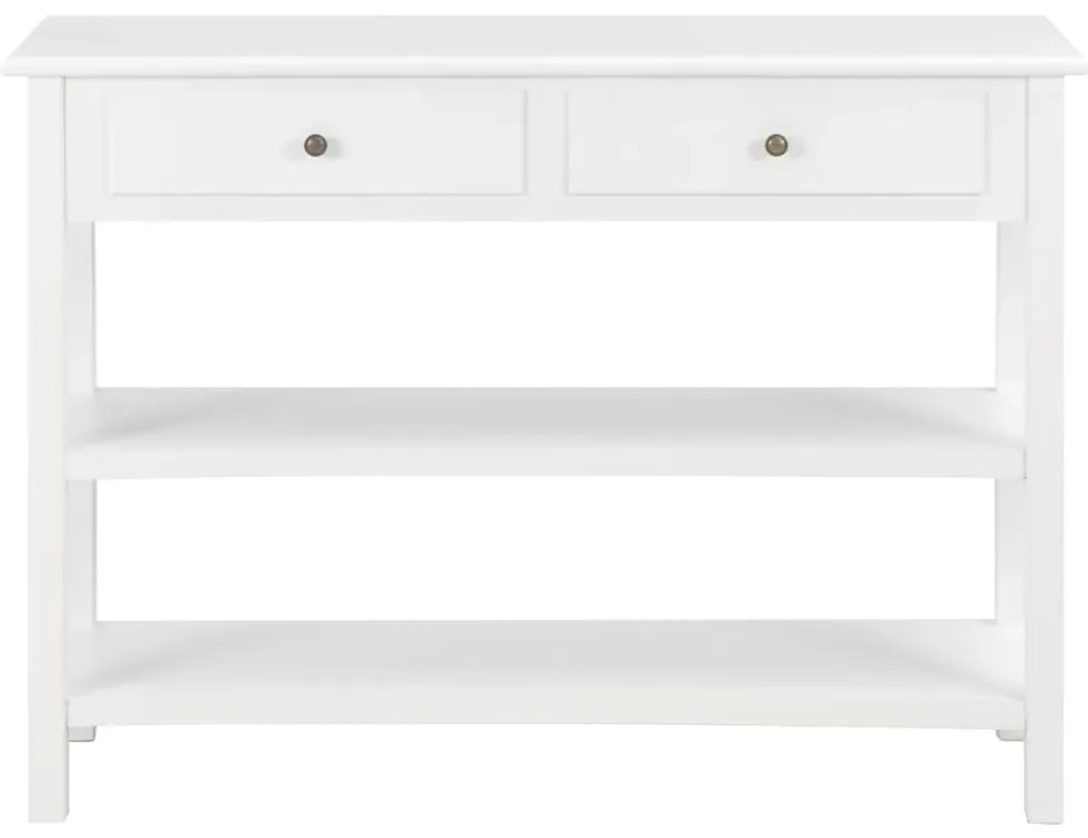 vidaXL Κονσόλα Λευκή 110 x 35 x 80 εκ. από MDF