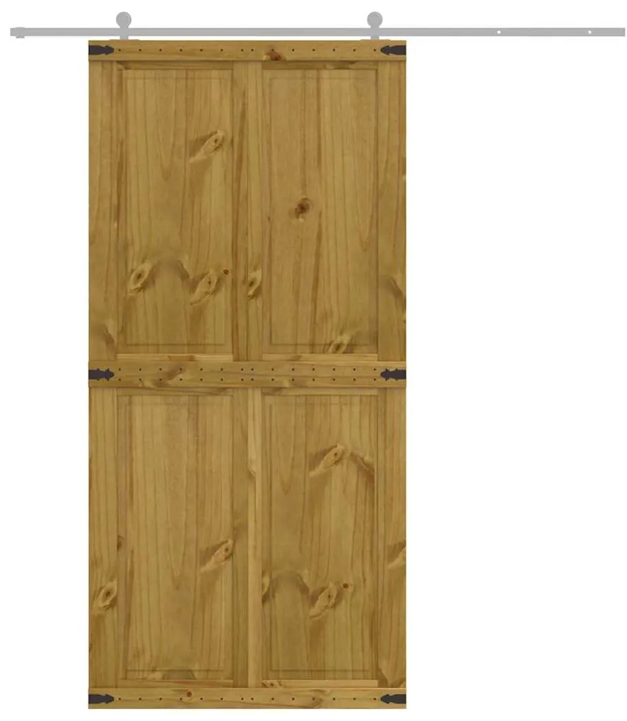 vidaXL Πόρτα αχυρώνα CORONA 100x210 cm από μασίφ ξύλο πεύκο
