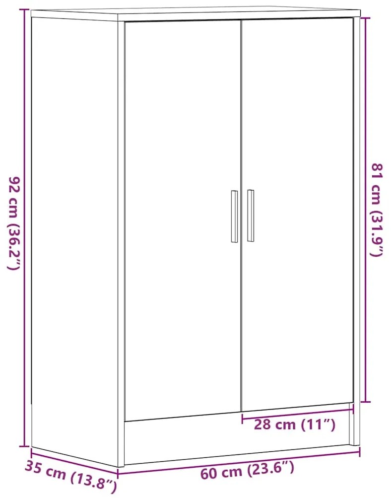 ΠΑΠΟΥΤΣΟΘΗΚΗ ΜΑΥΡΗ ΒΕΛΑΝΙΔΙΑ 60X35X92 ΕΚ. ΕΠΕΞΕΡΓΑΣΜΕΝΟ ΞΥΛΟ 862074