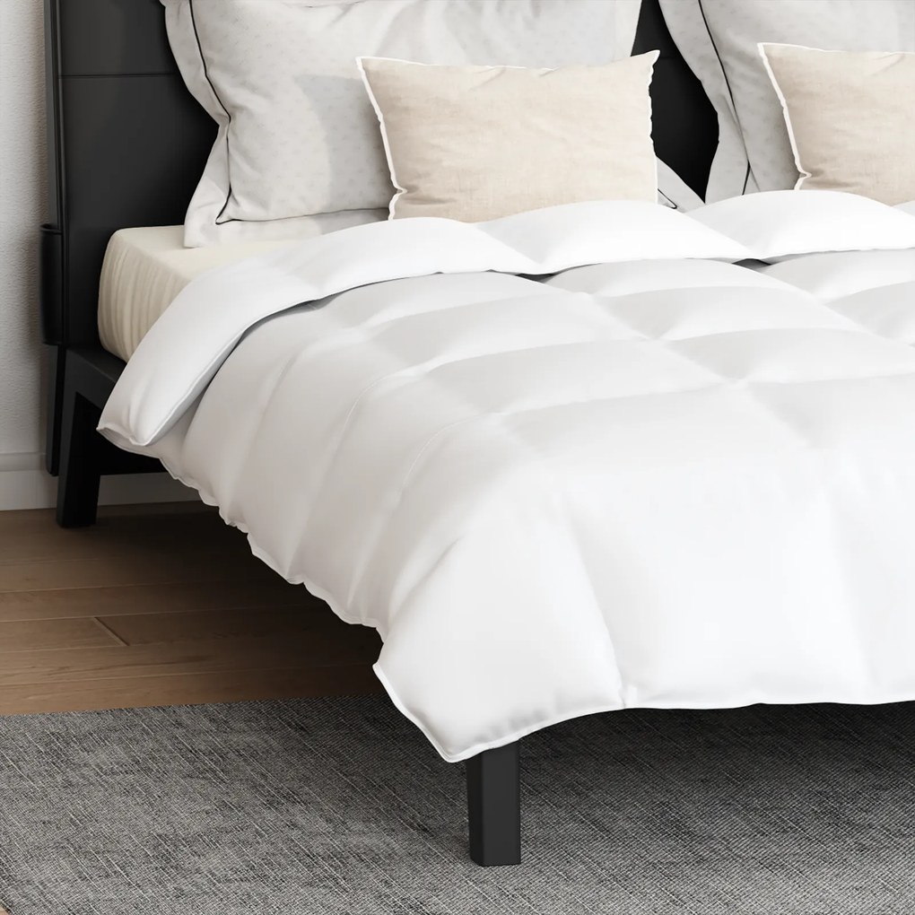 vidaXL Πάπλωμα Άλλο 3 pcs Λευκό 200 x 200 cm Πούπουλο