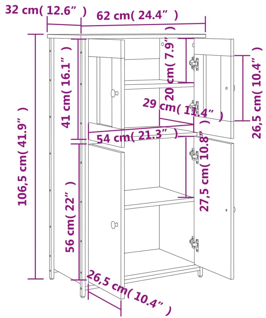 ΝΤΟΥΛΑΠΙ ΚΑΠΝΙΣΤΗ ΔΡΥΣ 62X32X106,5 ΕΚ. ΑΠΟ ΕΠΕΞΕΡΓΑΣΜΕΝΟ ΞΥΛΟ 834207