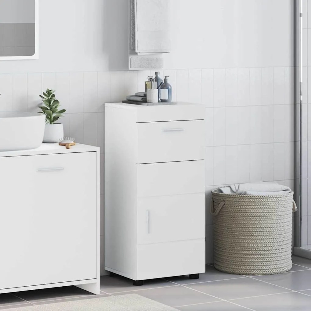vidaXL Ντουλάπι Μπάνιου με αποθήκευση TULUM Λευκό 37 x 31.5 x 82 εκ