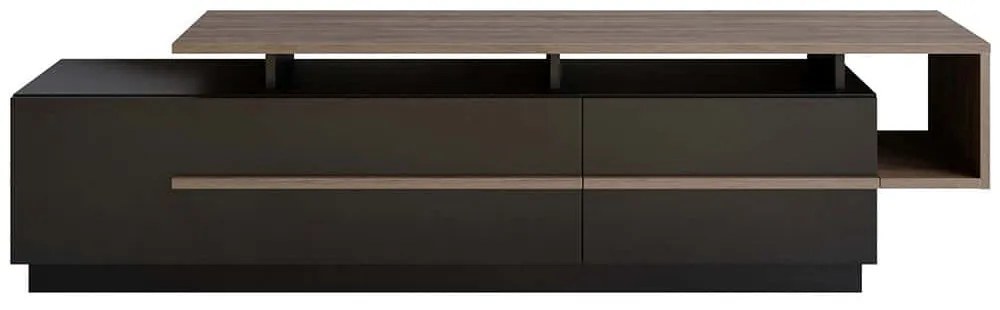 Έπιπλο Τηλεόρασης Pia 788DEC4039 180x38,9x46,4cm Black-Walnut