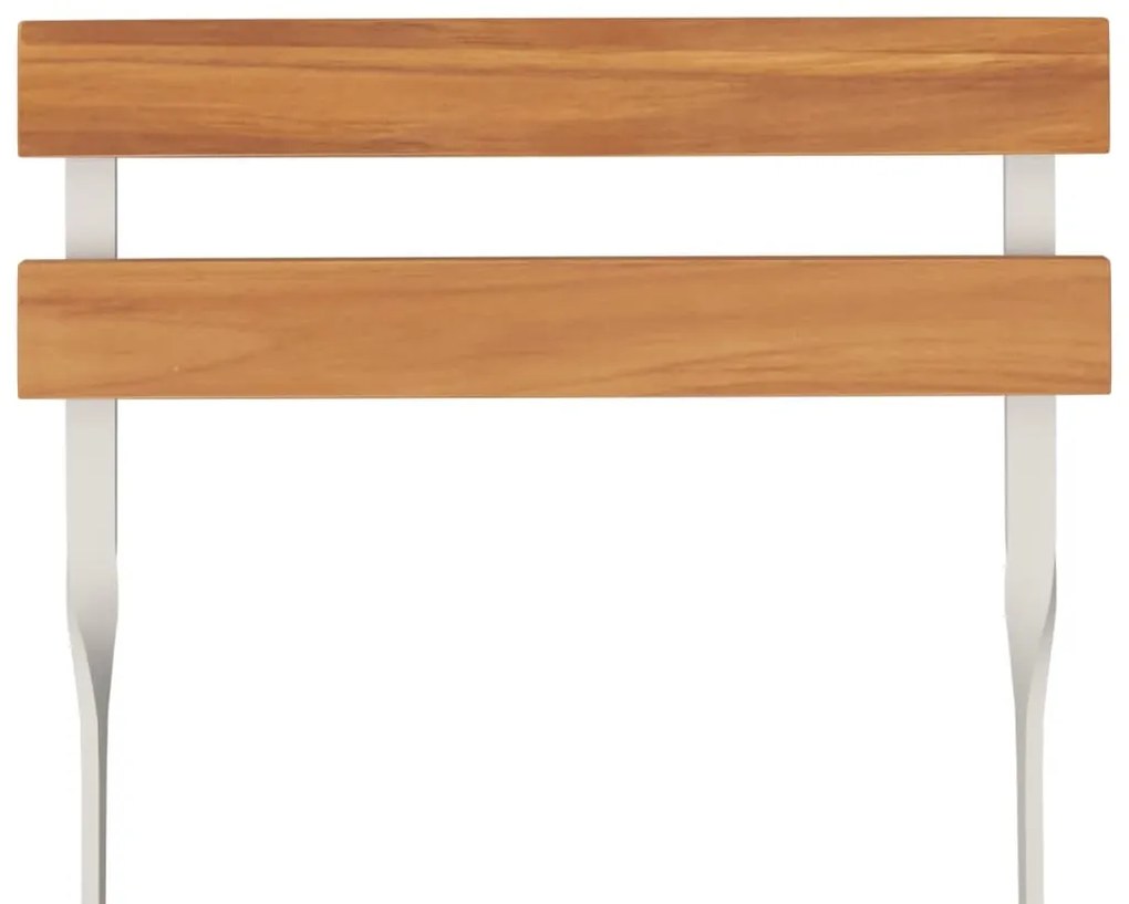 vidaXL Σετ Τραπεζαρίας Bistro Πτυσσόμενο 5 τεμ. Μασίφ Ακακία &amp; Ατσάλι