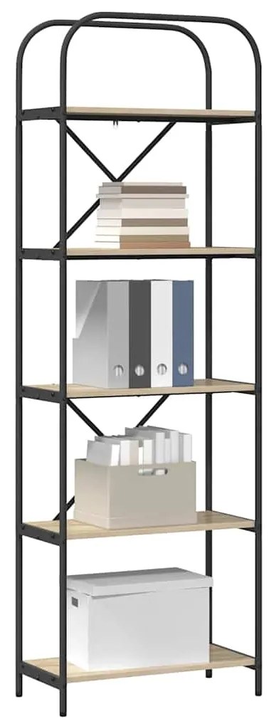 vidaXL Ράφι Βιβλίων Δρύς Sonoma 60 x 30 x 183 εκ Επεξεργασμένο ξύλο