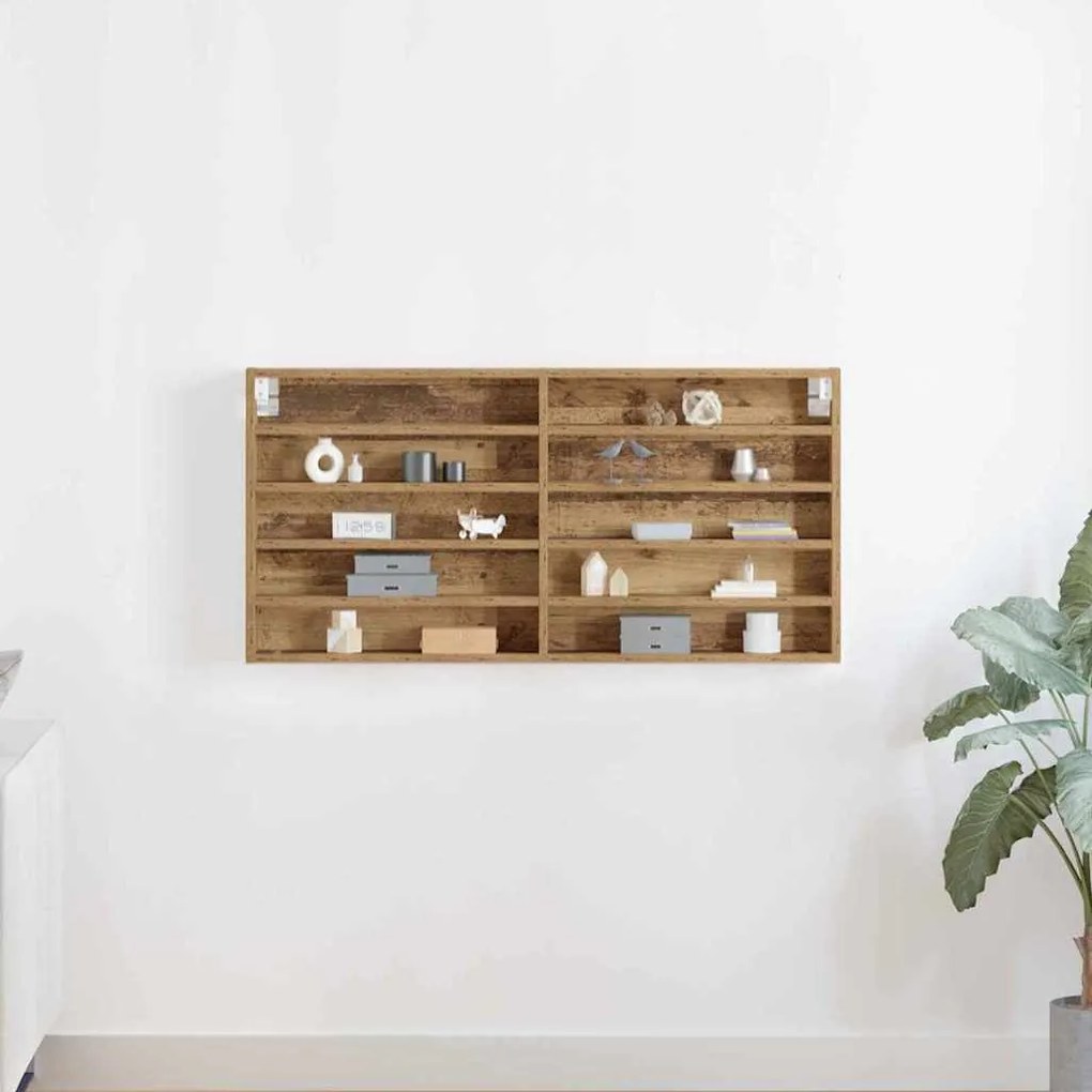 vidaXL Βιτρίνα με ράφι Επιτοίχιο Άλλο artisan δρυς 100 x 8.5 x 50 cm
