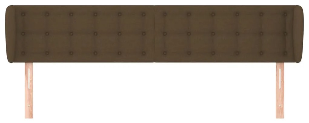 Κεφαλάρι με Πτερύγια Σκούρο Καφέ 183x23x78/88 εκ. Υφασμάτινο 3117595