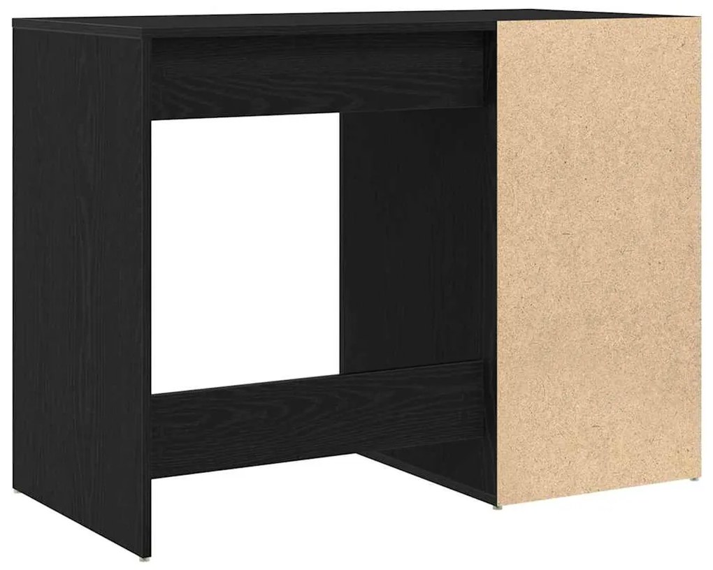 vidaXL Γραφείο με πόρτα Μαύρη Οξυά 100 x 49 x 74 εκ Επεξεργασμένο ξύλο
