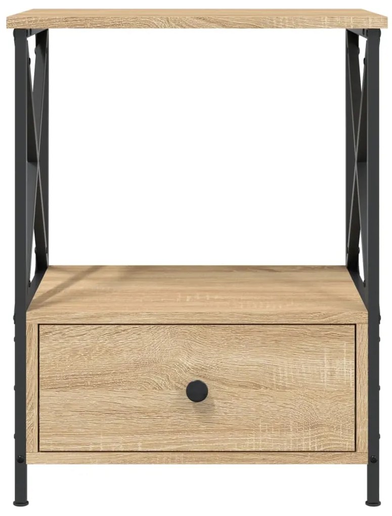 vidaXL Κομοδίνα 2 τεμ. Sonoma Δρυς 50x41x65 εκ. από Επεξεργασμένο Ξύλο