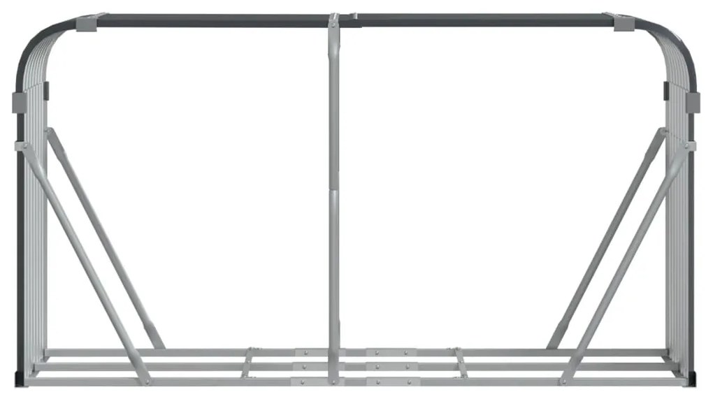 vidaXL Ξυλοθήκη Ανθρακί 180x45x100 εκ. από Γαλβανισμένο Ατσάλι