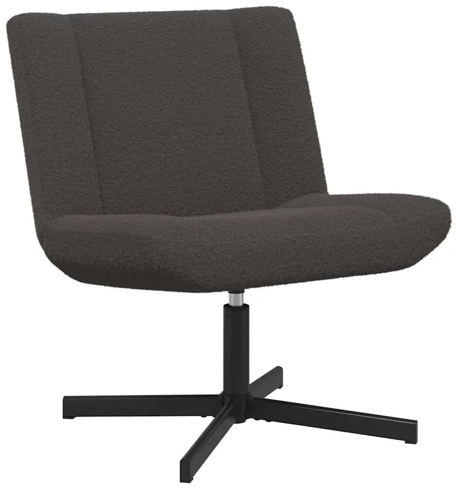 vidaXL Περιστρεφόμενη καρέκλα Σκούρο γκρι 63 x 75 x 76 εκ ύφασμα