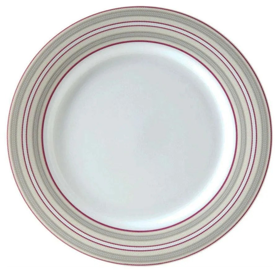 Πιάτο Φρούτου Στρογγυλό Εξοχή-Ριγέ 3181231 Φ22cm Multi Ionia Porcelain