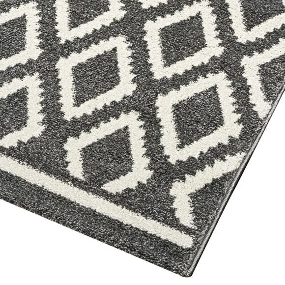Beauty Home Χαλί Vibe Art 9576 133x190 Grey White Γκρι Λευκό
