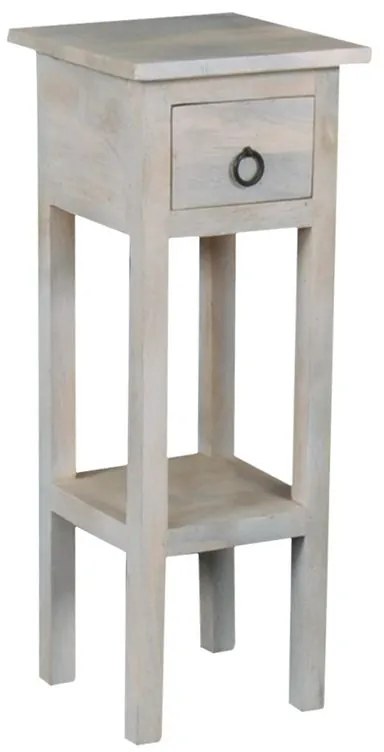 MAISON CLASSIC Έπιπλο Stand - Ξύλο Mango Antique Άσπρο -  25x25 H.65cm