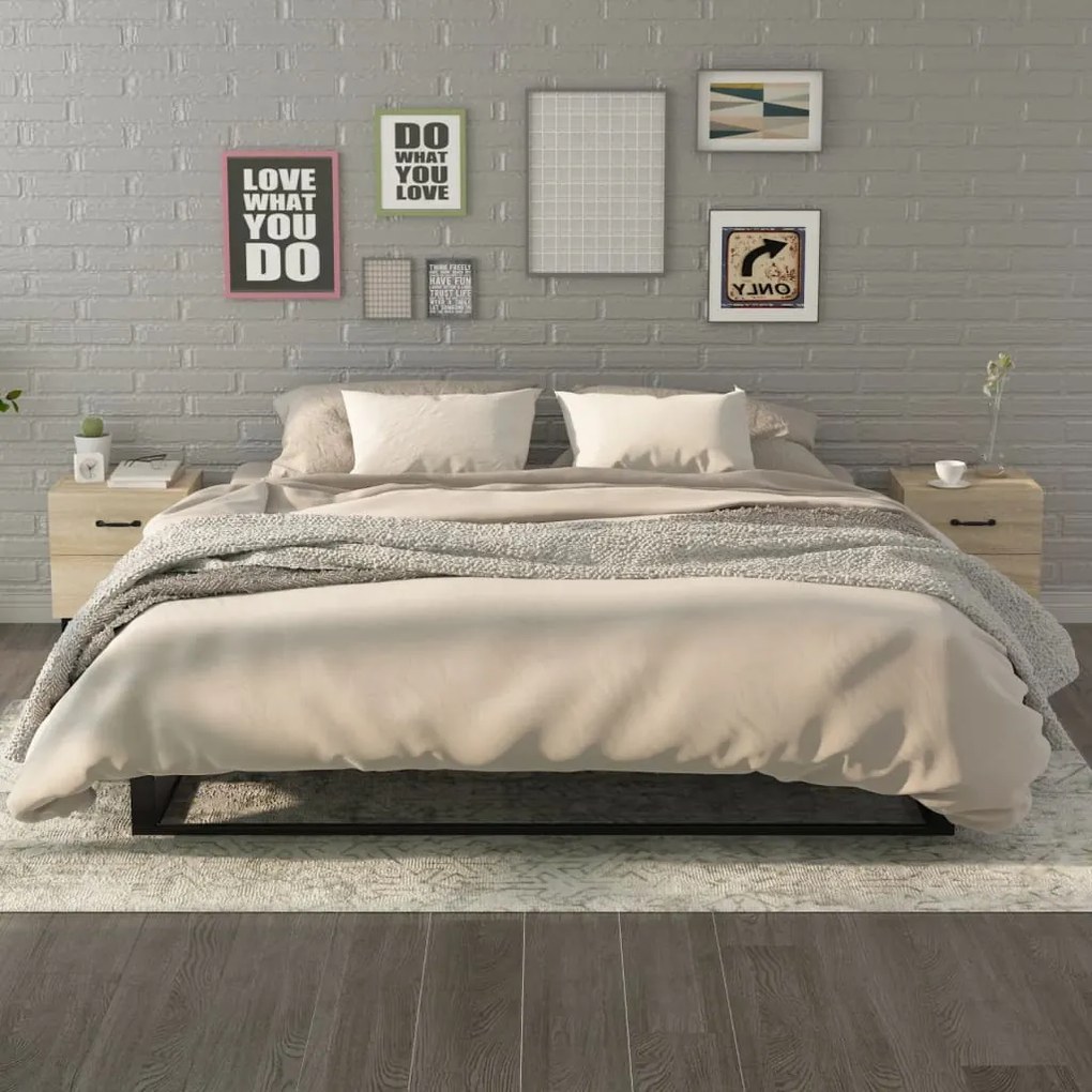 vidaXL Κομοδίνα 2 τεμ. Sonoma Δρυς 40 x 35 x 47,5 εκ.