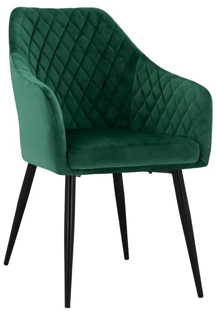 Καρέκλα-Πολυθρόνα CHARLES Βελούδο Κυπαρισσί 52x60x89Υεκ. 2αδα 52x60x89 εκ.