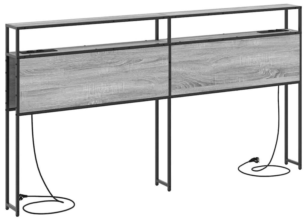 vidaXL Κεφαλάρι Αποθήκης Γκρι sonoma 180 cm Επεξεργασμένο ξύλο