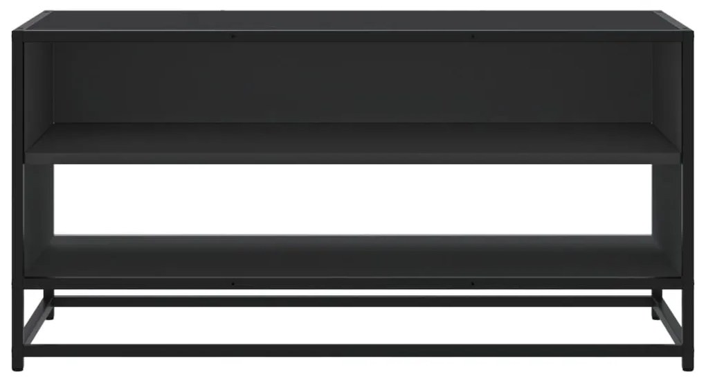 vidaXL Έπιπλο Τηλεόρασης Μαύρο 91x40x46 εκ. από Επεξεργ. Ξύλο/Μέταλλο
