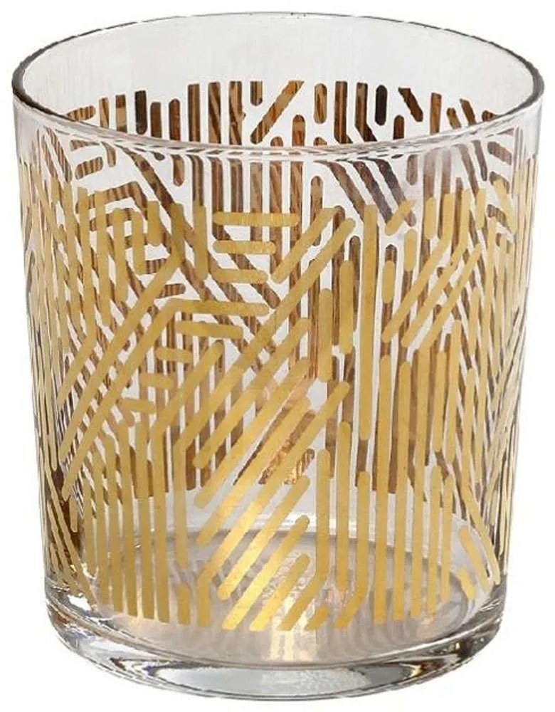 Ποτήρι Νερού Labyrinth RAB655K6 8,6x9cm 380ml Clear-Gold Espiel Γυαλί